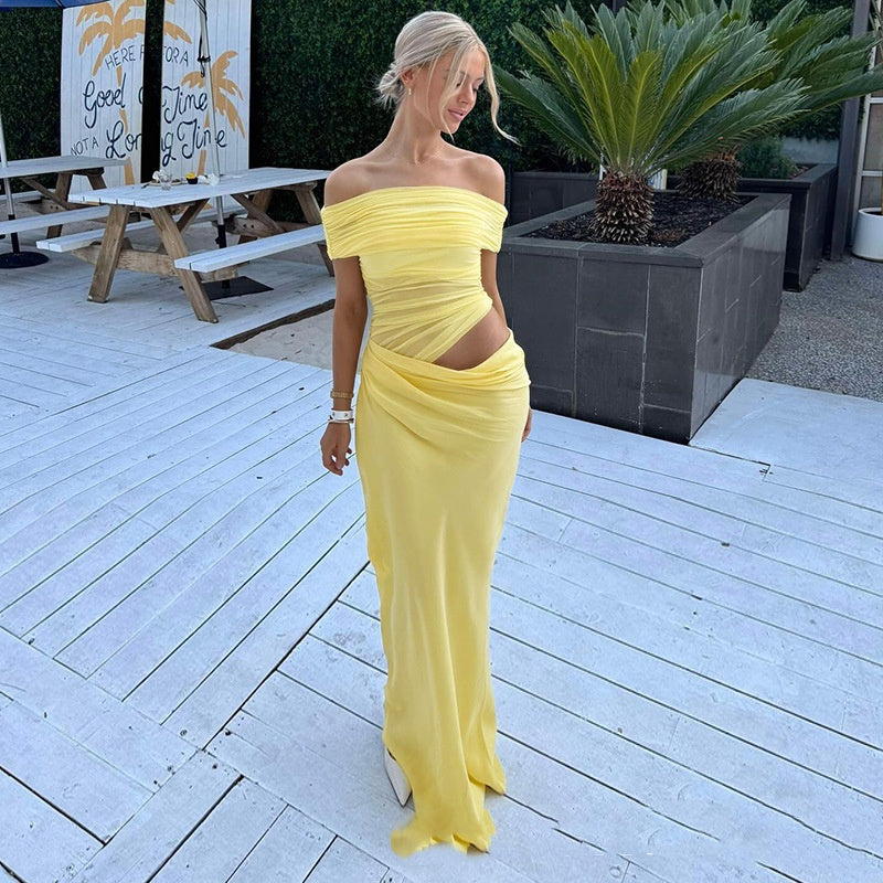 Diaphanous Halter Dress