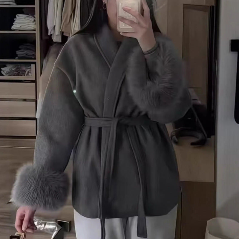 Stylish High-end Wool Coat For Women