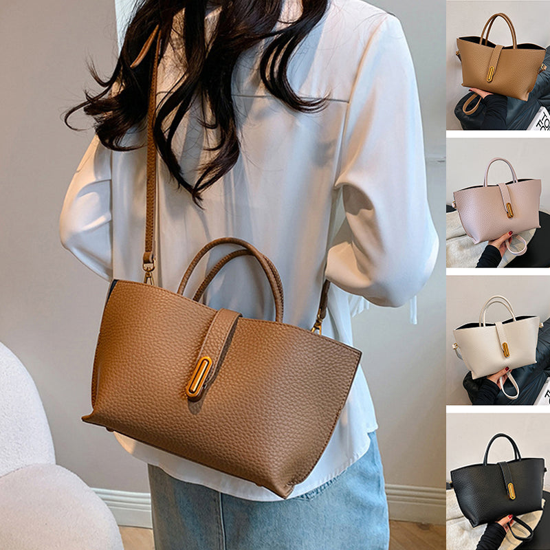 Litchi Pattern Shoulder Bag
