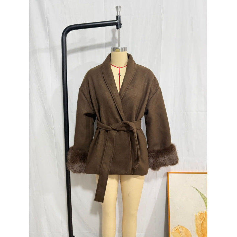 Stylish High-end Wool Coat For Women