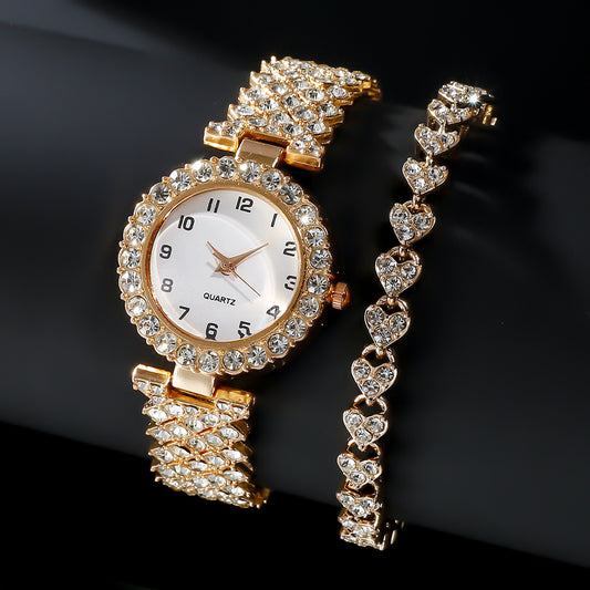 Luxury Silver Watch & Bracelet Set