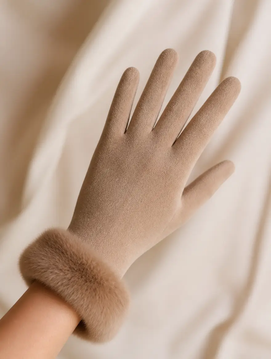 Aurelia Plush Trim Gloves