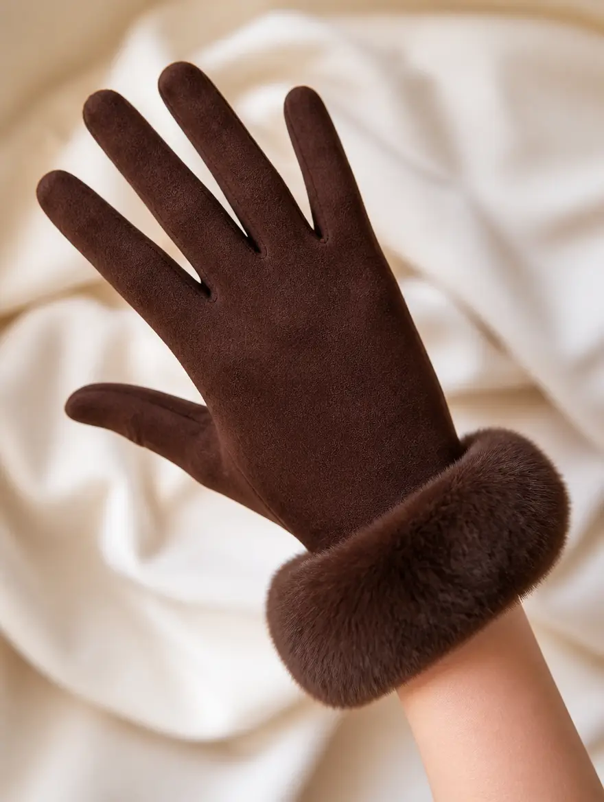 Aurelia Plush Trim Gloves